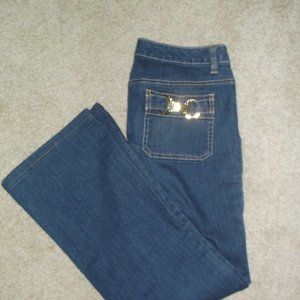 Michael Kors Blue Jeans Striaght leg gold buckle